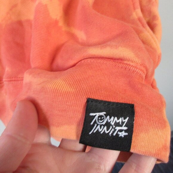 TommyInnit Limited Edition Crewneck Sweatshirt Unisex L Orange Tie Dye Cozy 794 - Picture 8 of 13